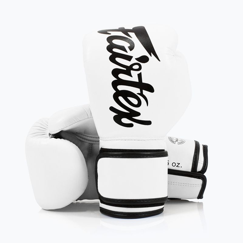 Mănuși de box Fairtex Microfiber white 4