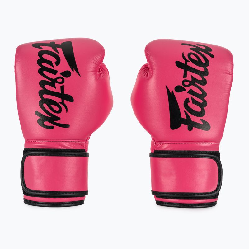Mănuși de box Fairtex Microfiber pink/black 2
