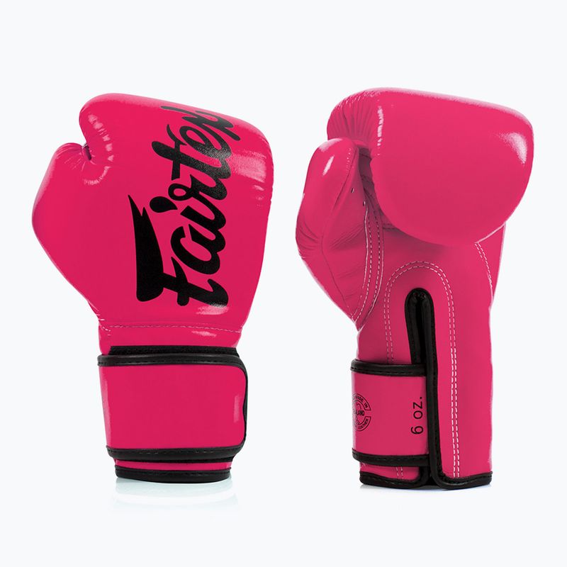 Mănuși de box Fairtex Microfiber pink/black