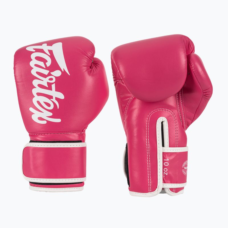 Mănuși de box Fairtex Microfiber pink/white
