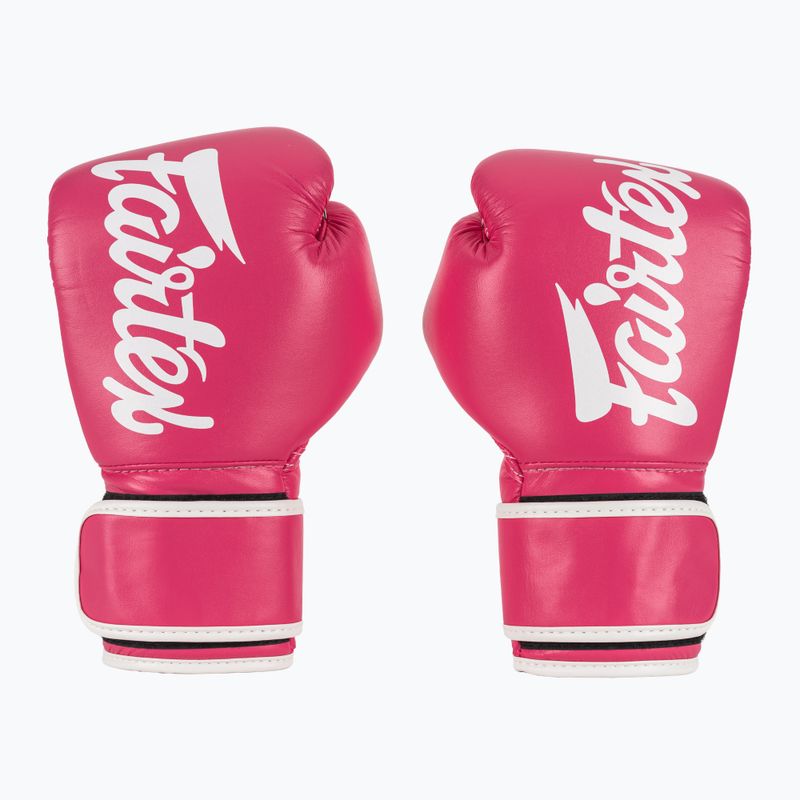 Mănuși de box Fairtex Microfiber pink/white 2