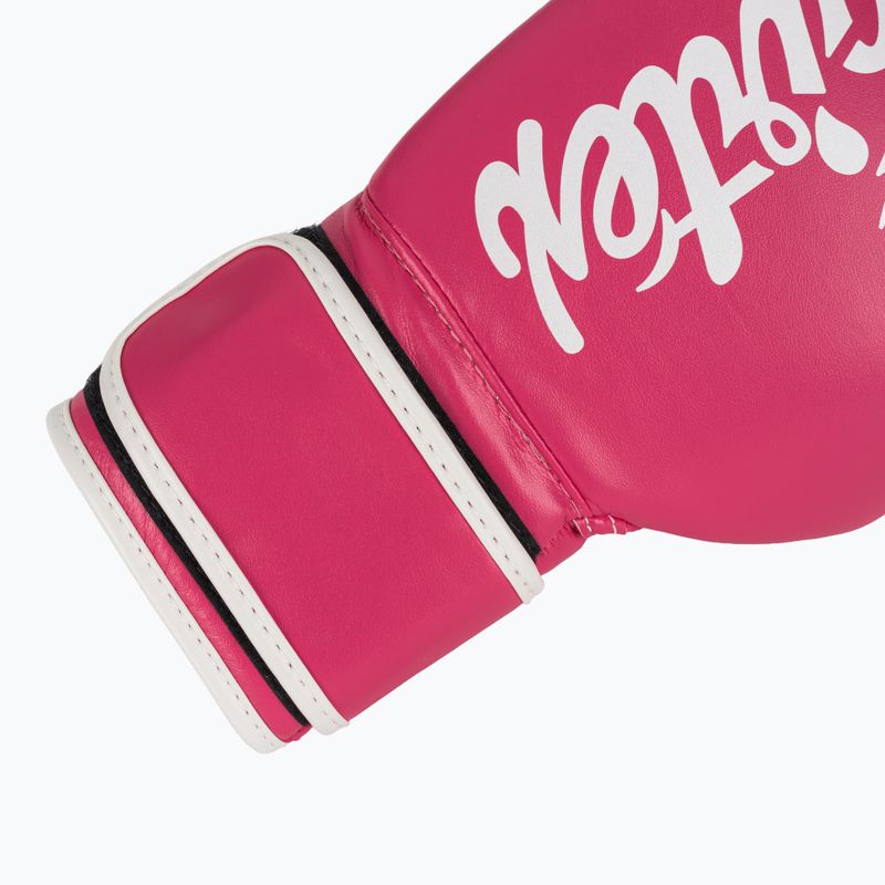 Mănuși de box Fairtex Microfiber pink/white 6