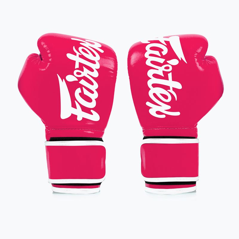 Mănuși de box Fairtex Microfiber pink/white