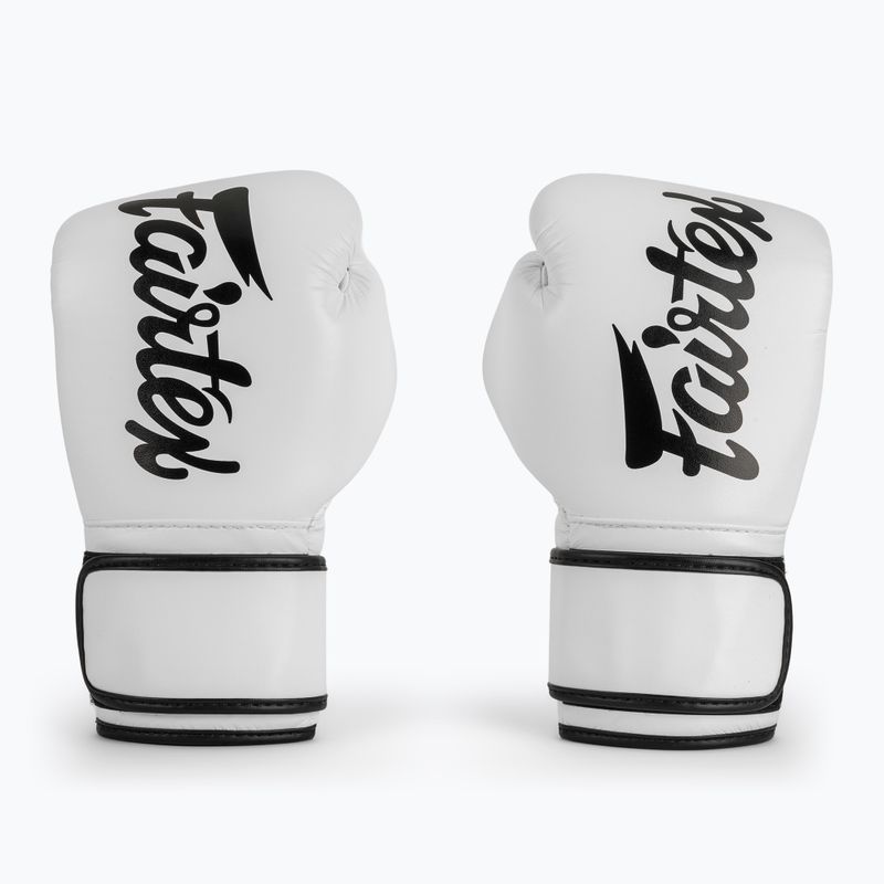 Mănuși de box Fairtex Microfiber white 2