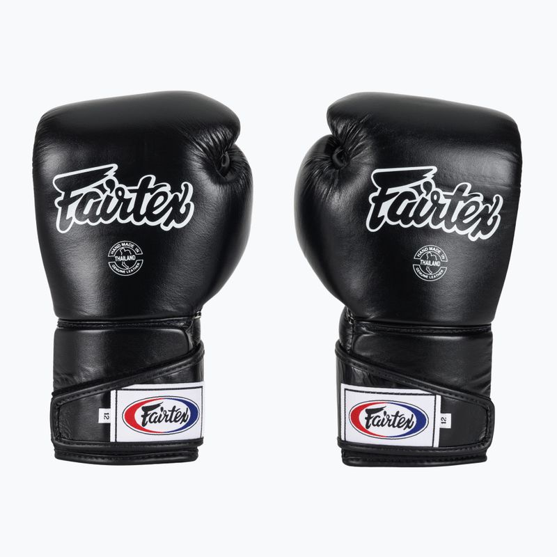 Fairtex Stylish Angular Sparring Mănuși de box - deget blocat negru 2