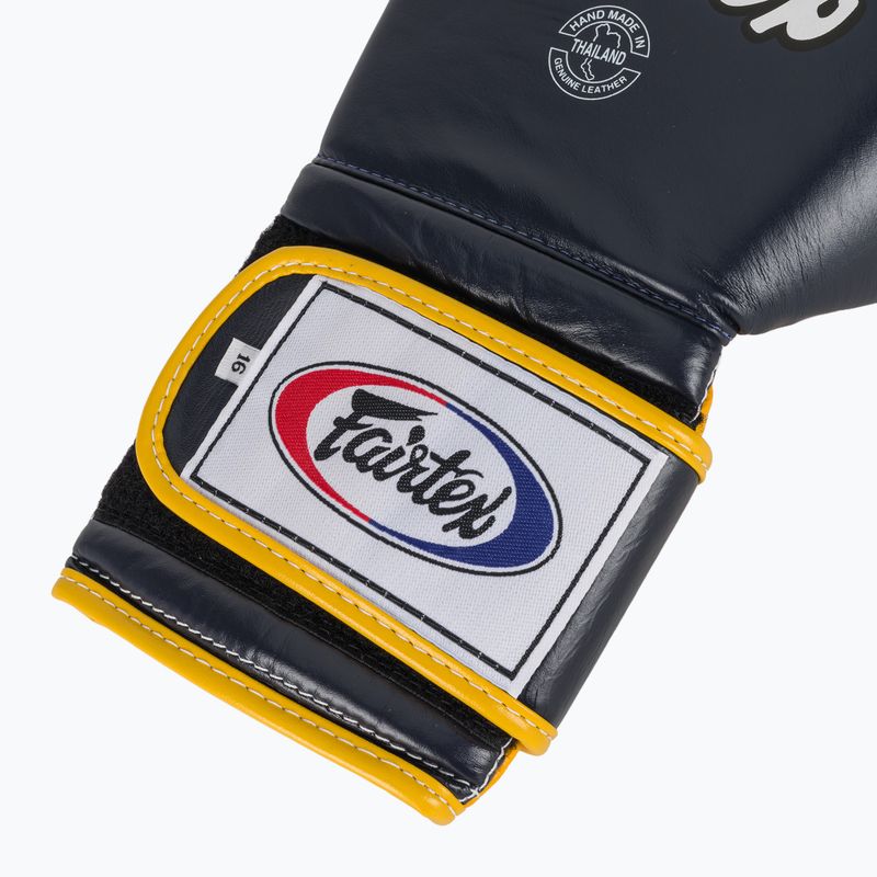 Mănuși de box Fairtex Heavy Hitter's Mexican Style blue/yellow 6