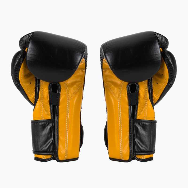 Mănuși de box Fairtex Heavy Hitter's Mexican Style black/yellow 3