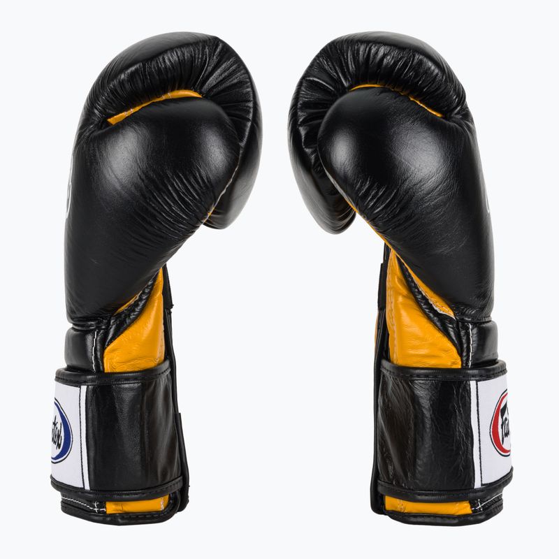 Mănuși de box Fairtex Heavy Hitter's Mexican Style black/yellow 4