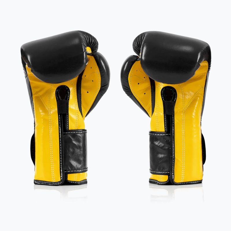 Mănuși de box Fairtex Heavy Hitter's Mexican Style black/yellow 2