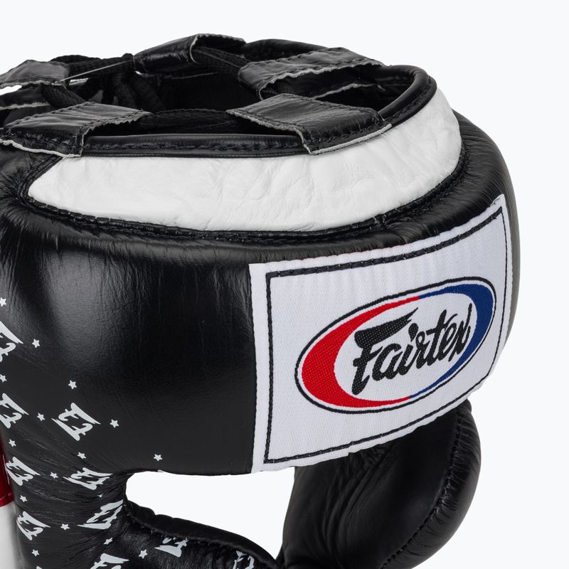 Cască de box Fairtex Super Sparring black/white 4