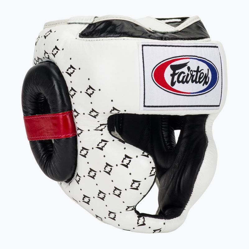 Cască de box Fairtex Super Sparring white/black