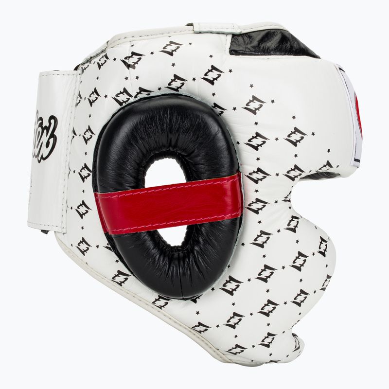 Cască de box Fairtex Super Sparring white/black 2