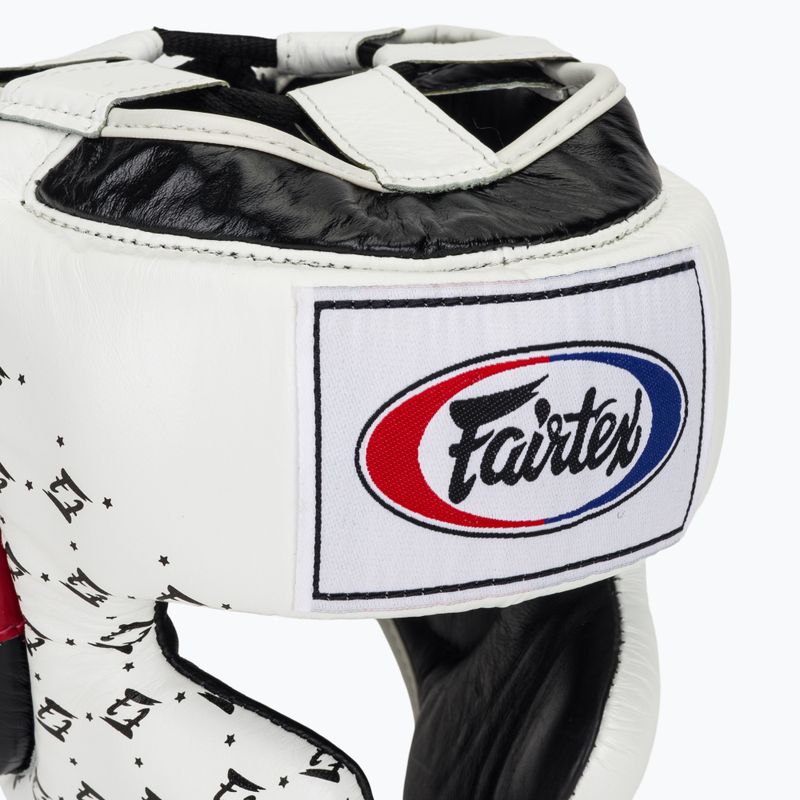 Cască de box Fairtex Super Sparring white/black 4