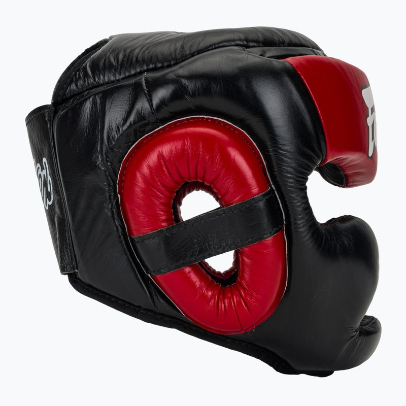 Cască de box Fairtex Diagonal Vision Sparring Headguard - Full Head Coverage black/red 2