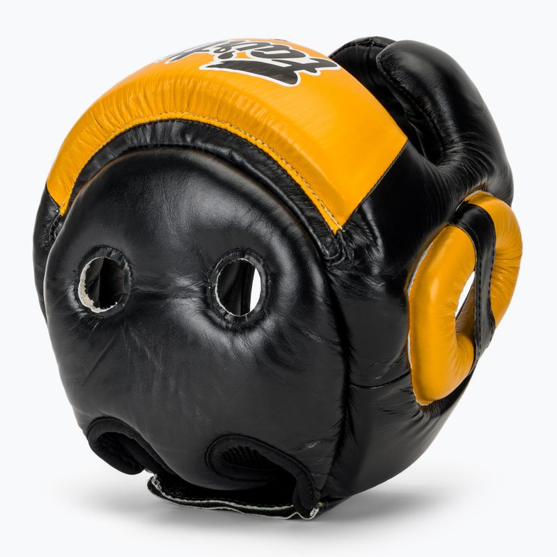 Cască de box Fairtex Diagonal Vision Sparring Headguard - Full Head Coverage black/yellow 6