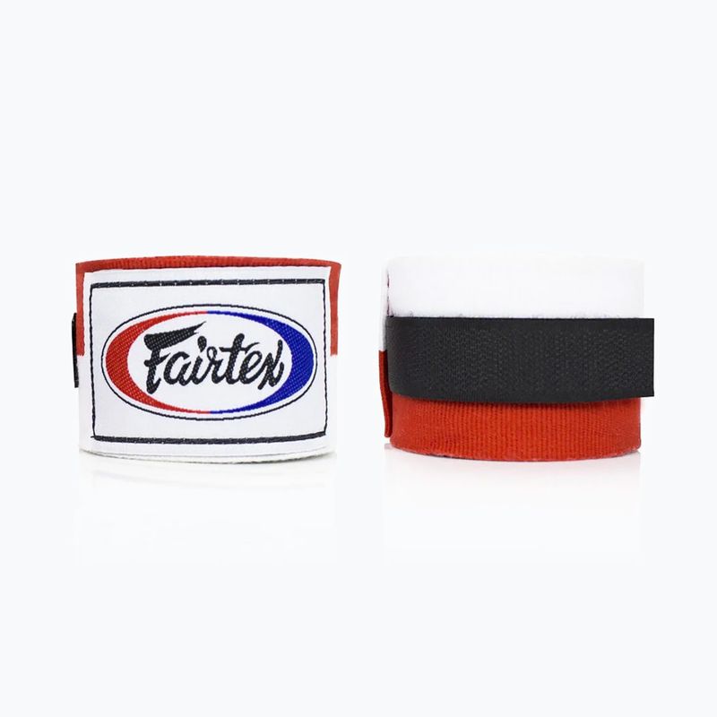 Bandaje de box Fairtex Handwraps 455 cm white/red