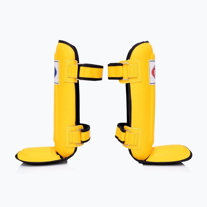 Fairtex In-Step Dublu căptușit Tibia Protectors galben 3