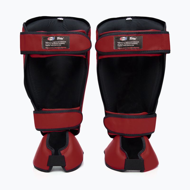 Fairtex Detachable In-Step Shin Pads A.K.A. tibie protectori. "Twister" roșu 2
