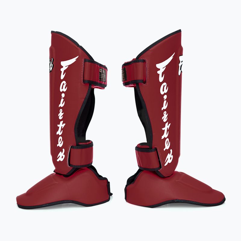 Fairtex Detachable In-Step Shin Pads A.K.A. tibie protectori. "Twister" roșu 3