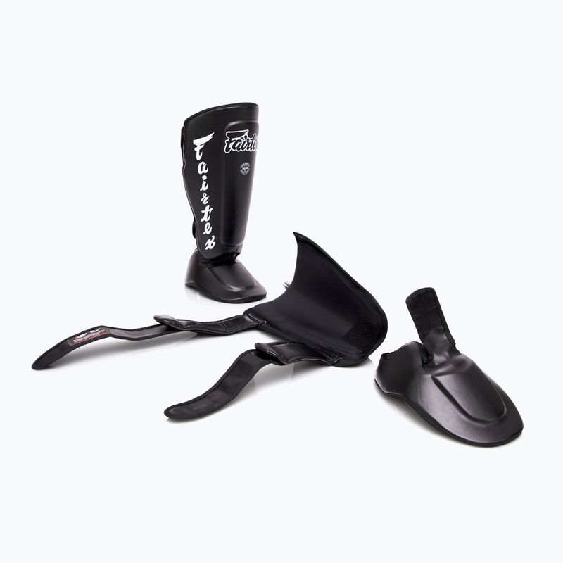 Fairtex Detașabil In-Step Shin Pads A.K.A. tibia protectori. "Twister" negru 4