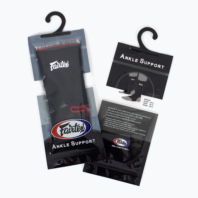 Fairtex gleznă Suport negru / roșu gleznă protectori
