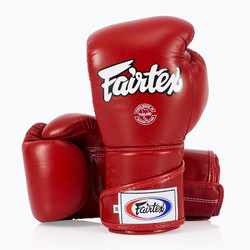 Mănuși de box Fairtex Stylish Angular Sparring - Locked Thumb red 4