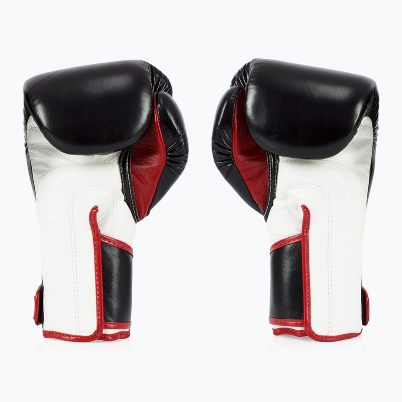 Fairtex Stylish Angular Sparring Mănuși de box - deget blocat negru / alb / roșu 2