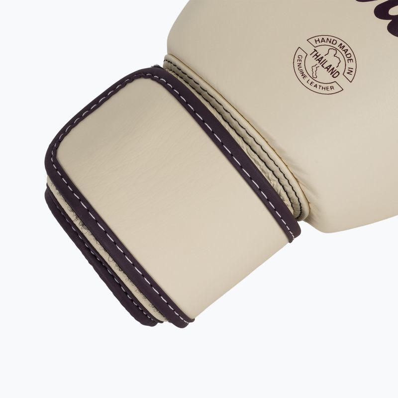 Mănuși de box Fairtex Real Leather Boxing khaki 6