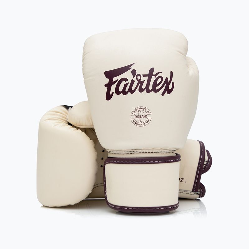 Mănuși de box Fairtex Real Leather Boxing khaki 4