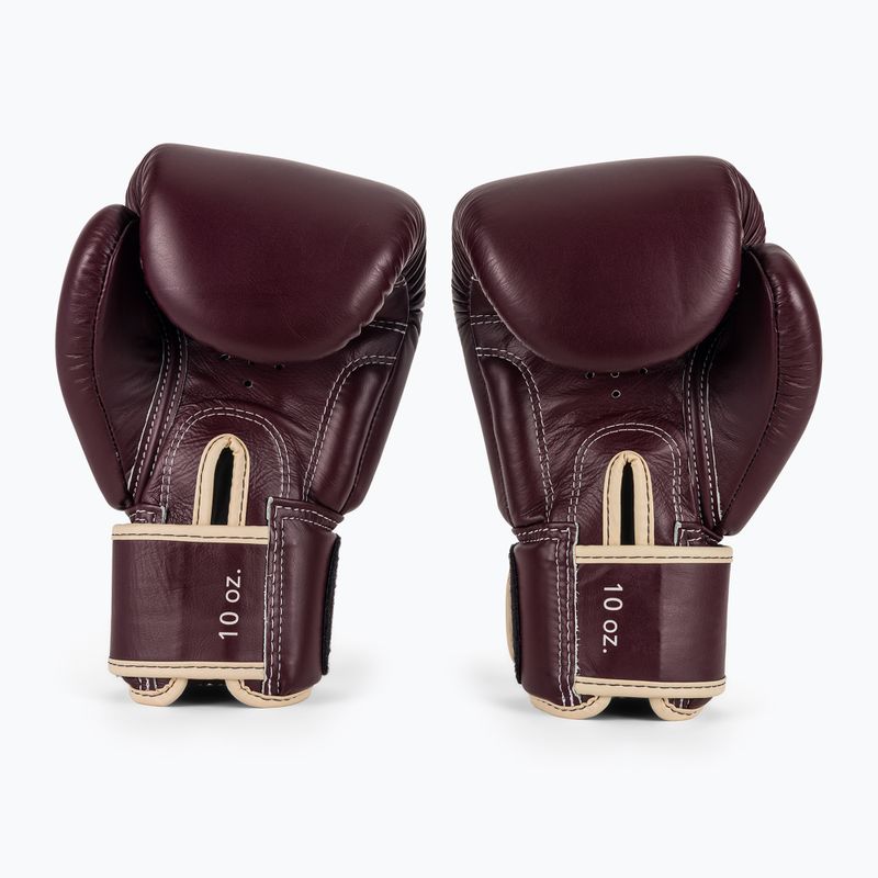 Mănuși de box Fairtex Real Leather Boxing maroon 3