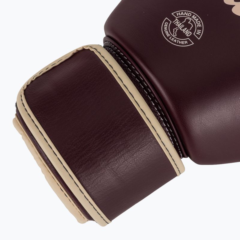 Mănuși de box Fairtex Real Leather Boxing maroon 6