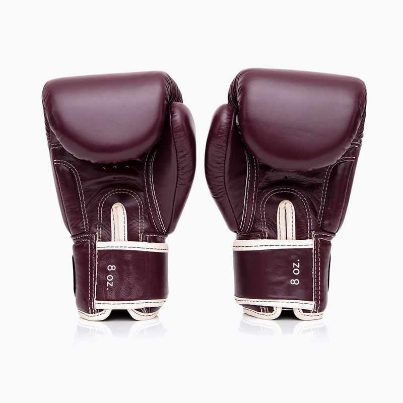Mănuși de box Fairtex Real Leather Boxing maroon 2