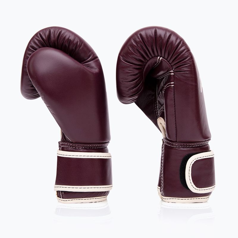 Mănuși de box Fairtex Real Leather Boxing maroon 3