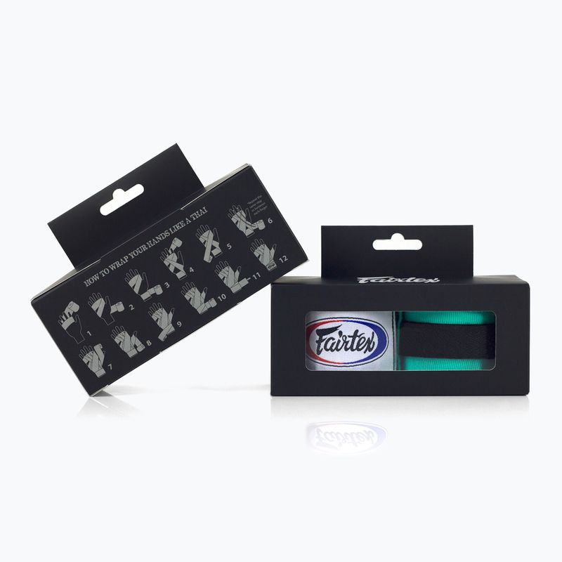 Bandaże bokserskie Fairtex Handwraps 300 cm mint 3
