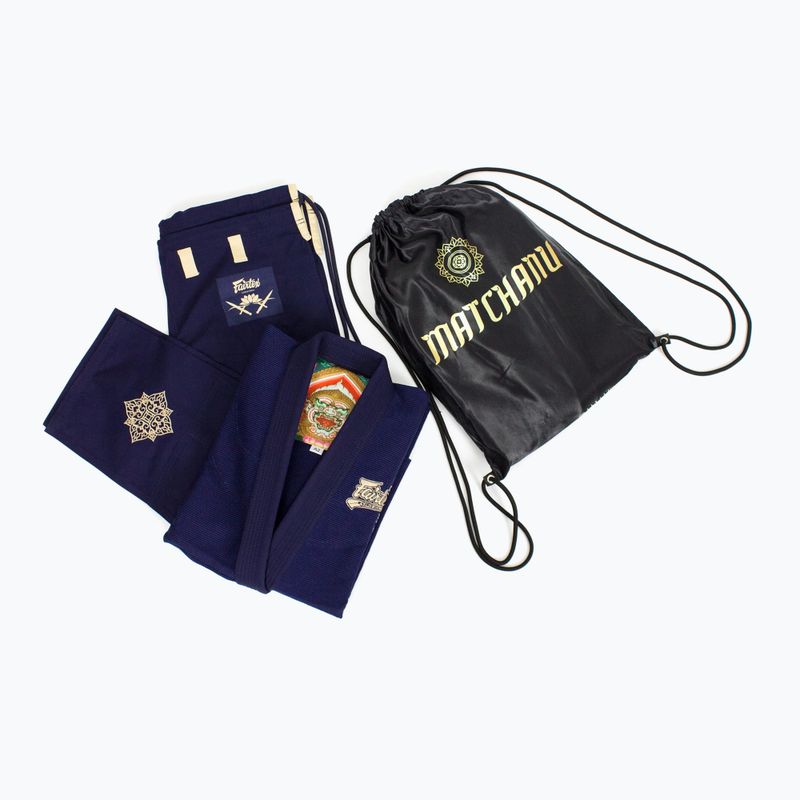 GI pentru jiu-jitsu brazilian Fairtex "Matchanu" navy blue 4