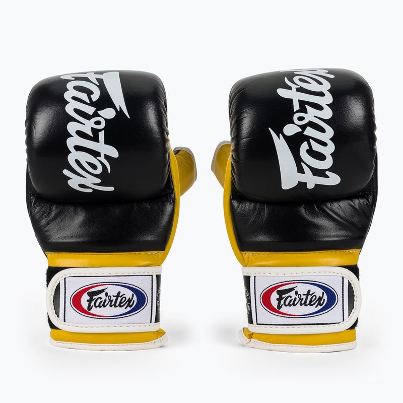 Mănuși Fairtex Super Sparring Grappling negru/galben 2