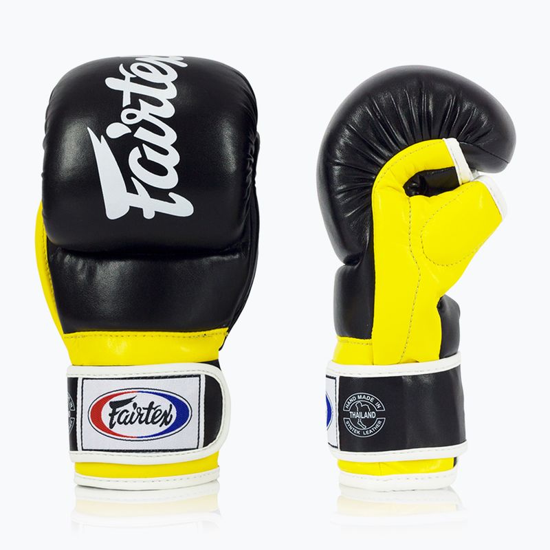 Mănuși Fairtex Super Sparring Grappling negru/galben 3