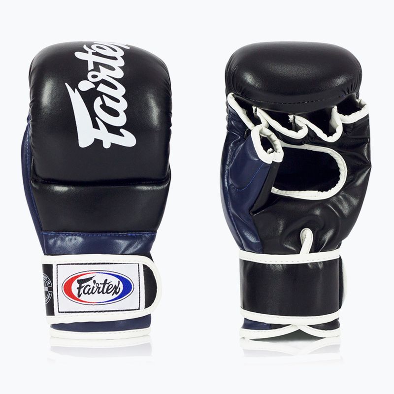 Mănuși Fairtex Super Sparring Grappling negru/albastru 2