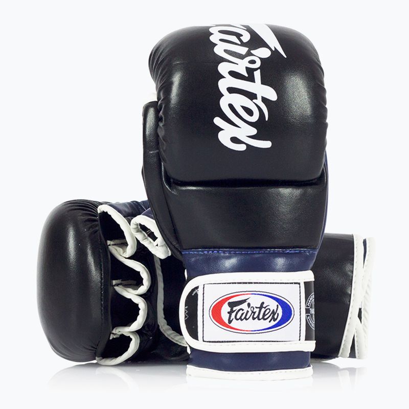Mănuși Fairtex Super Sparring Grappling negru/albastru 4
