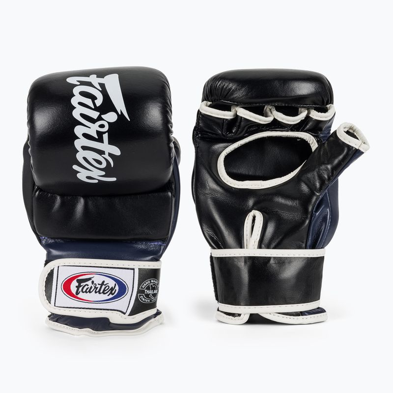Mănuși Fairtex Super Sparring Grappling negru/albastru