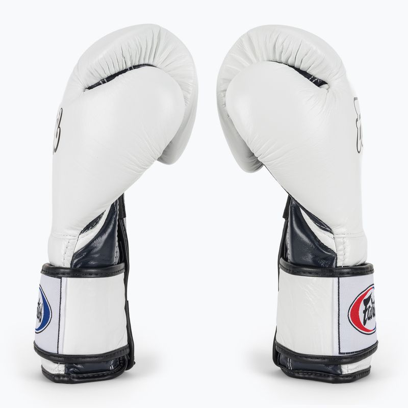Mănuși de box Fairtex Heavy Hitter's Mexican Style white/blue 4