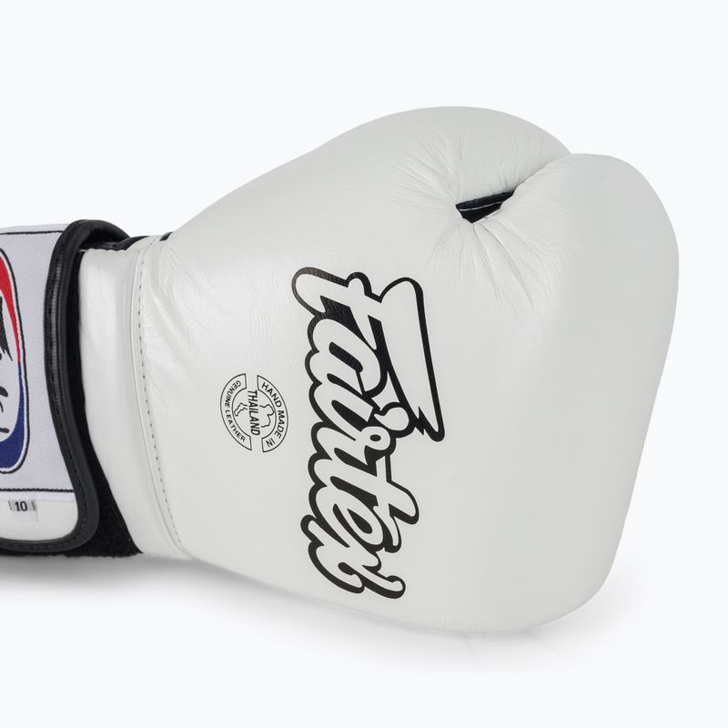 Mănuși de box Fairtex Heavy Hitter's Mexican Style white/blue 5