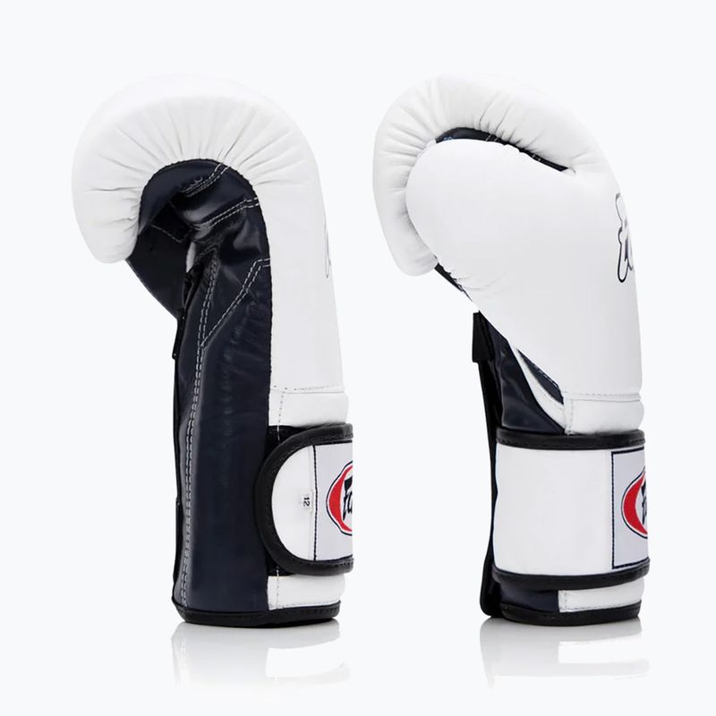 Mănuși de box Fairtex Heavy Hitter's Mexican Style white/blue 3