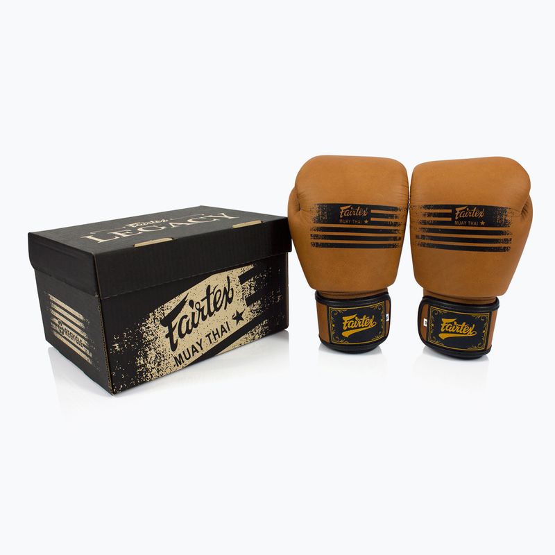 Mănuși de box Fairtex Legacy Genuine brown 3