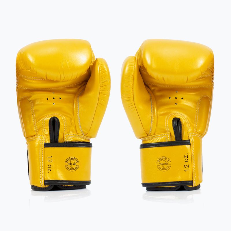 Mănuși de box Fairtex Deluxe Tight-Fit gold 2