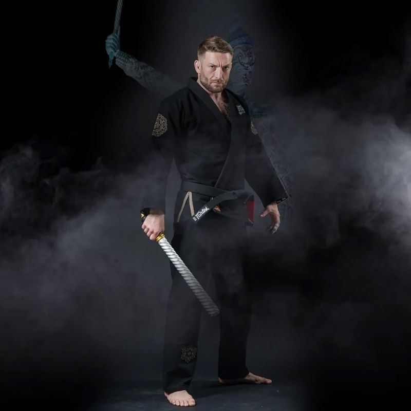GI pentru jiu-jitsu brazilian Fairtex "Treeburam" black 10