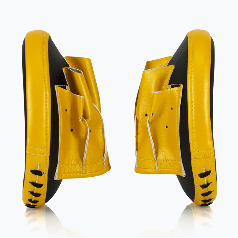Fairtex Speed & Accuracy Focus Mitts negru/golden labe de antrenament 3