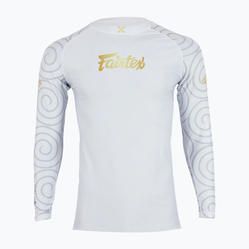 Rashguard longsleeve pentru bărbați Fairtex Hanuman Pro white