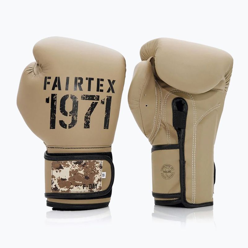 Mănuși de box Fairtex F-DAY 2 Limited Edition khaki