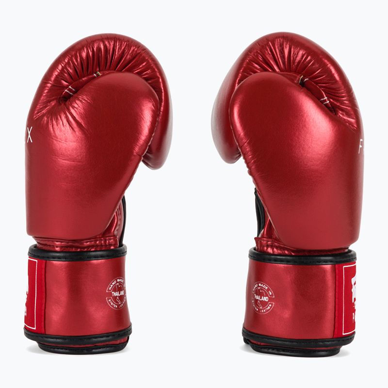 Mănuși de box Fairtex Metallic Boxing red 4